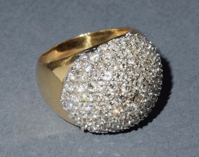 IMPOSSIVE DOME RING in 18K (750 /°°) yellow...