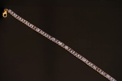LINE BRACELET in articulated gold-plated...
