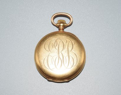 ELGIN - MONTRE GOUSSET en or jaune 14K (585/°°),...