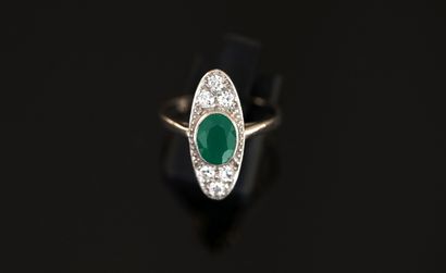 Silver marquise ring min 800/°° centered...