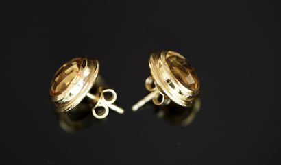 Pair of 925/°° gilt silver (vermeil) EARRINGS...