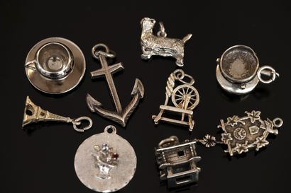 SET in 800/°° silver and silver-plated metal...