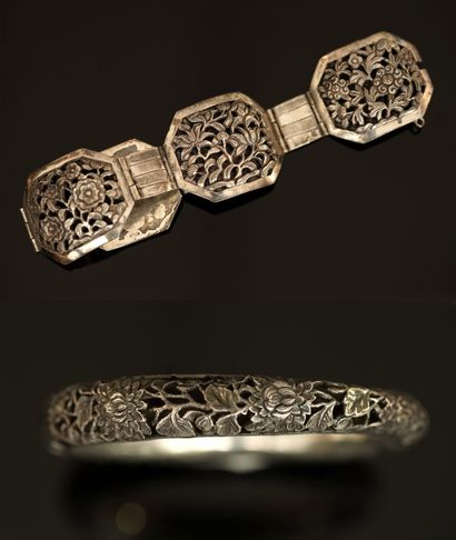 SET in silver min 800/°° and silver plate...