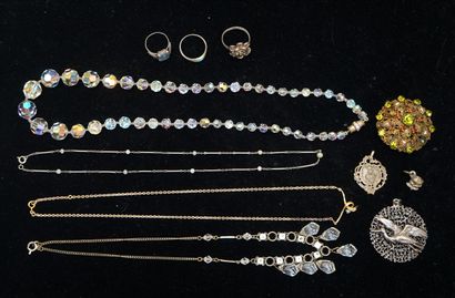 SET in silver or gold-plated metal including...