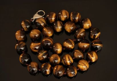 COLLIER composé de boules d'oeil de tigre...