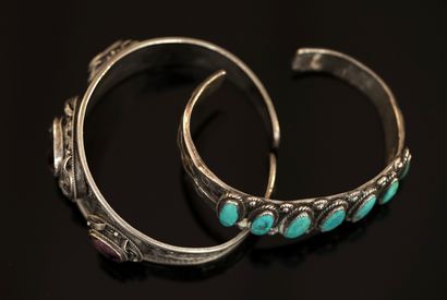 SET in silver min 800/°° comprising 2 open...