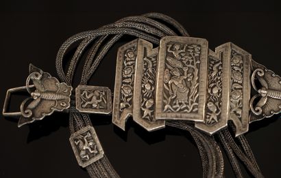 AC- Belt in silver min 800/°° made of 4 rows...