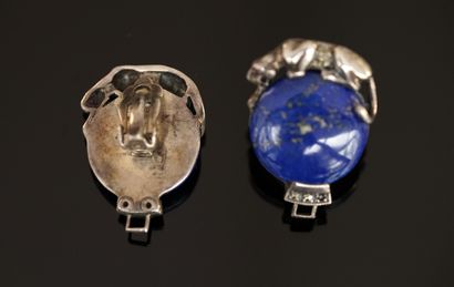 PAIR OF 925/°° silver ear CLIPS formed of...