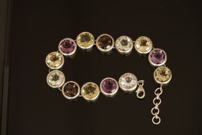 BRACELET in articulated 925/°° silver set...