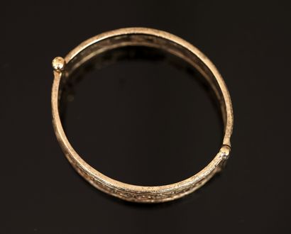 Rigid opening BRACELET in 925/°° gold-plated...