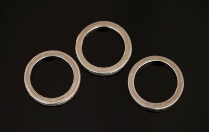 PIANEGONDA - 3 RINGS in 925/°° silver, 2...