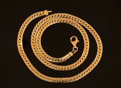 COLLAR in 18K (750/°°) yellow gold with flat...