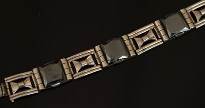 Articulated silver BRACELET 800/°° with openwork...