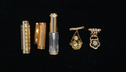 Gilded metal SET including 3 spray bottles...