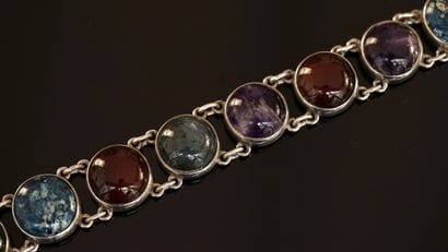 BRACELET in silver min 800/°°, the round...