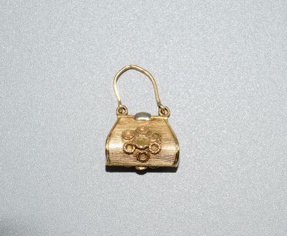 18K (750/°°) yellow and white gold handbag...
