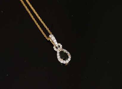 925/°° gold-plated silver CHAIN and PENDANT,...