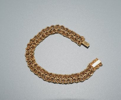 BRACELET in 18K (750/°°) yellow gold with...