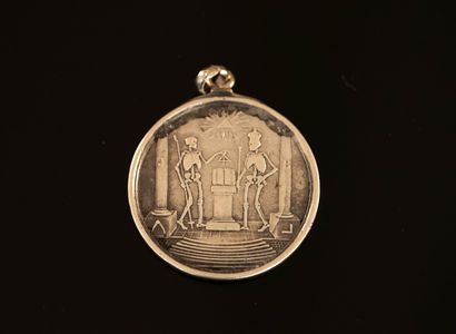 Masonic MEDAL in silver min 800/°° with obverse...