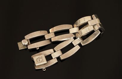 AC- BRACELET in silver 925/°° with curved...