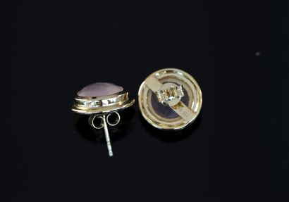 PAIR OF 925/°° gilded silver (vermeil) EARRINGS...
