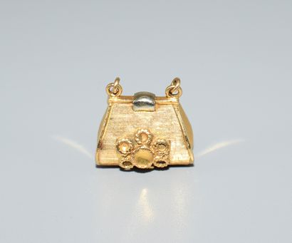 18K (750/°°) yellow and white gold handbag...