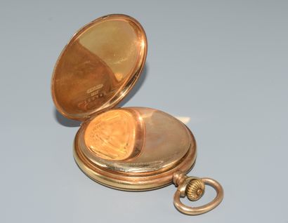 ELGIN - MONTRE GOUSSET en or jaune 14K (585/°°),...