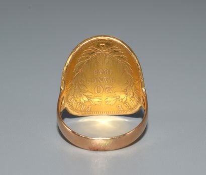 PIECE RING in 18K (750/°°) yellow gold with...