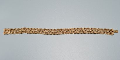 BRACELET in 18K (750/°°) yellow gold with...
