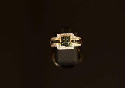 925/°° gold-plated silver (vermeil) ring...