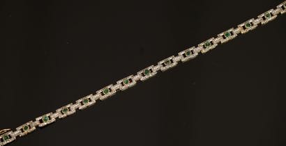 BRACELET in 925/°° gold-plated silver, the...