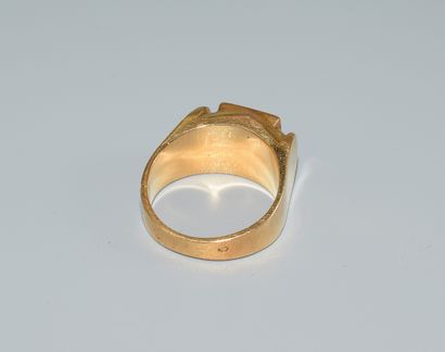 18K (750/°°) yellow gold petit doigt CHEVALIERE,...