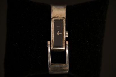 MONTRE bracelet de dame, moderniste, en argent...