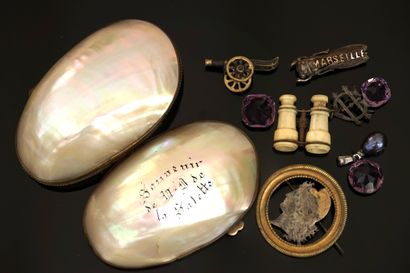 Gilded or silvered metal SET including 1...