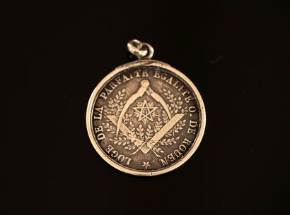 Masonic MEDAL in silver min 800/°° with obverse...