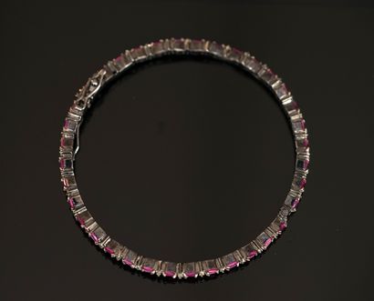BRACELET in silver min 800/°° with black...