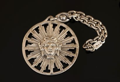 800/°° silver KEY HOLDER with sun disk medal...
