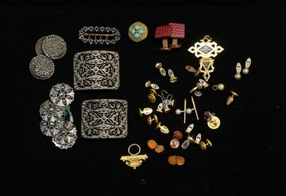Silver-plated and gilded metal SET including...