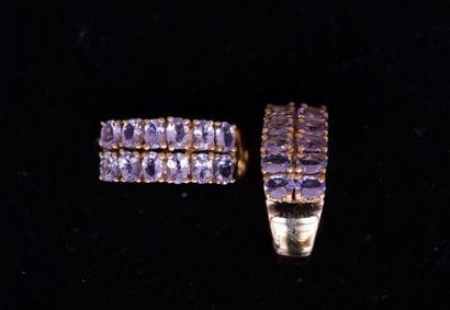 PAIR OF HALF-CREOLES in 925°° gilt silver...
