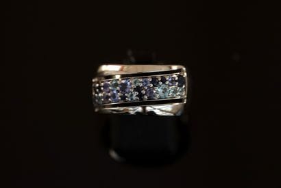 925/°° silver ring set with round calibrated...