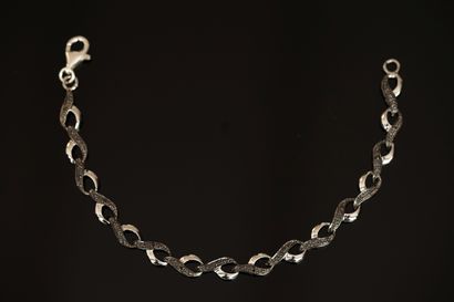 BRACELET in 925/°° silver, the links forming...
