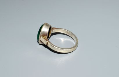 ENSEMBLE en boules ou cabochon de malachite...