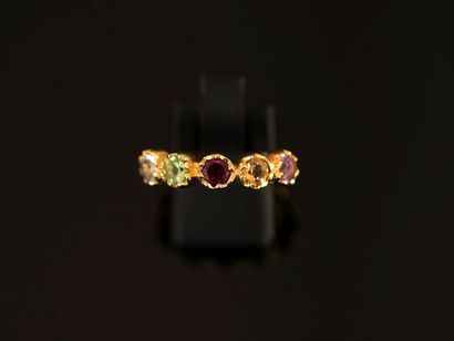 925/°° gold-plated silver garter ring set...