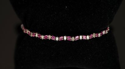 BRACELET in silver min 800/°° with black...