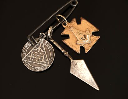 SET OF 3 MASONIC BRANCHES including 1 trowel...