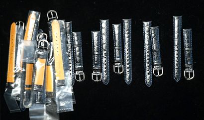 LOT N°1 de 13 bracelets de montre en cuir...