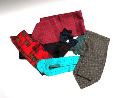 SILK AND VARIOUS SET including 7 lavalieres...