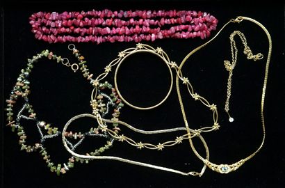 FANTAISIE - Gilded metal and imitation stone...