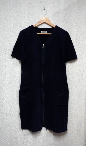 LOUIS FERAUD - SORTIE DE BAIN in indigo terrycloth,...