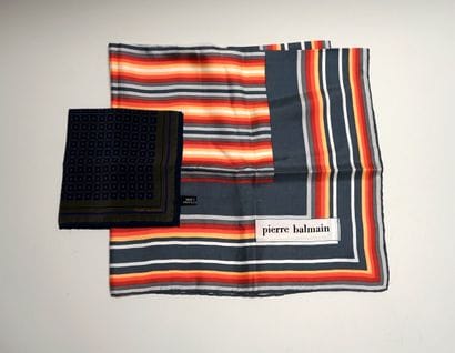 BALMAIN - SET of 1 scarf and 1 small silk...